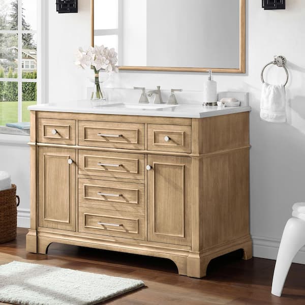 Home Decorators Collection Melpark 48, Reclaimed Oak Single Sink Vanity Top