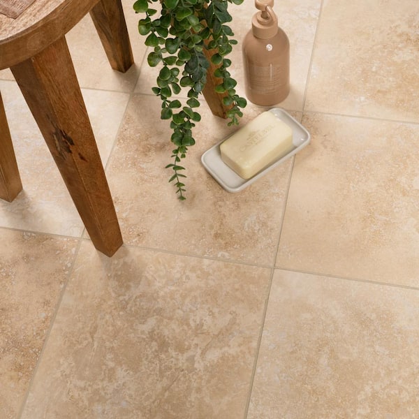 Tuscany Beige 12 in. x 12 in. Honed Travertine Floor and Wall Tile (10 sq. ft./Case)
