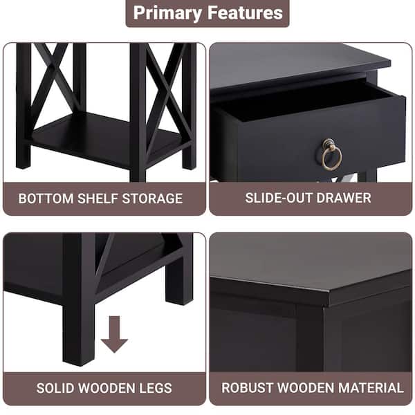 THE BLACK BOX SIDE LONG TABLE 2個セット Amazon.com: LUSUOWLZ Narrow End Table, Black Side Table with