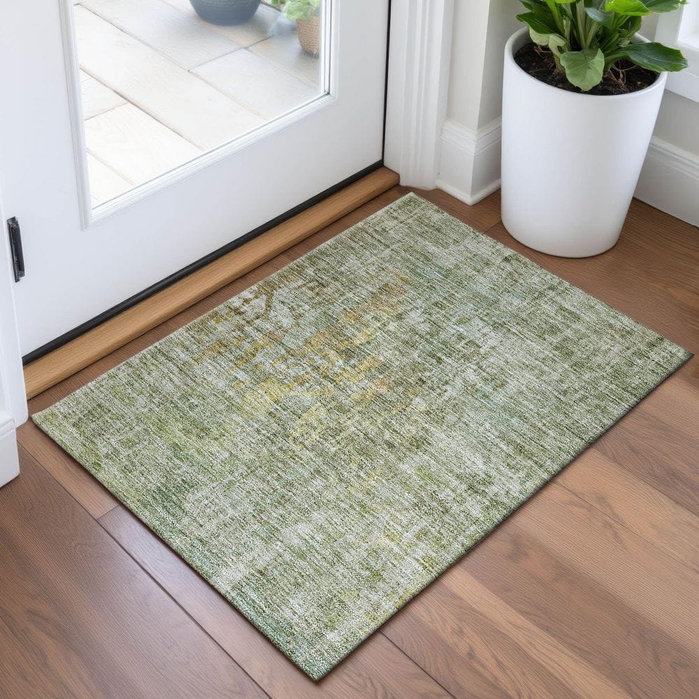 Mayfield Premium Machine Washable Abstract AMF1237 Sage 2 ft. x 3 ft. Area Rug price history on PriceWatchPro