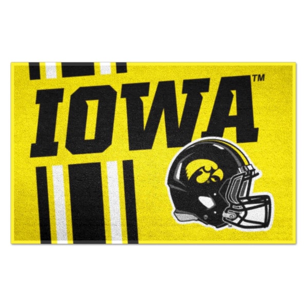 FANMATS Iowa Hawkeyes Black 2 ft. x 3 ft. Starter Mat Area Rug