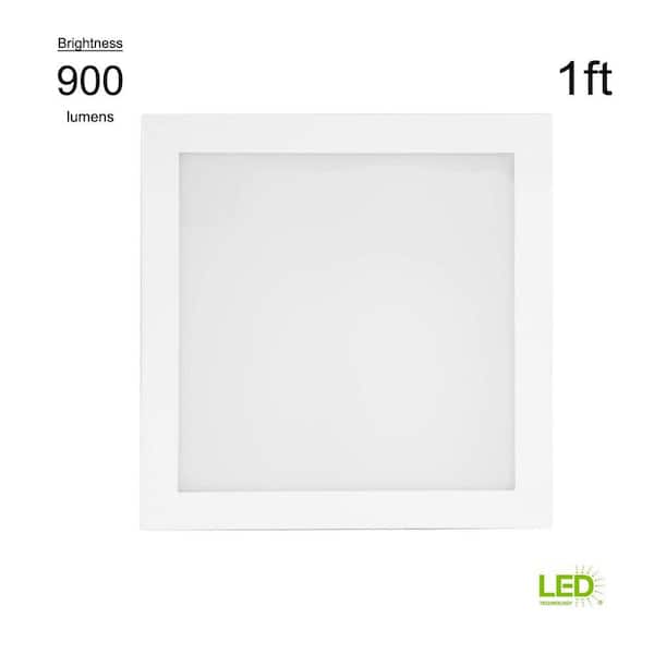 ETi Commercial Drop Ceiling 1 ft. x 1 ft. White 4000K Integrated LED Flat Panel Troffer