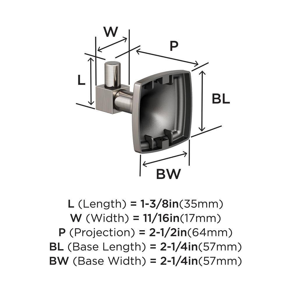 Brushed Nickel Stature Wall Mounted Robe Hook