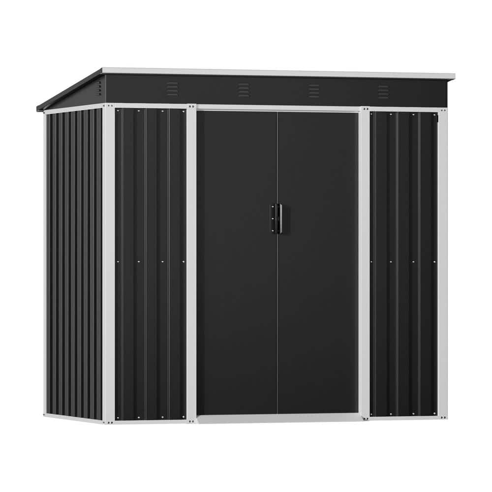Install Metal Shed 6 ft. W x 4 ft. D Metal Shed with Sliding Door (24 sq. f