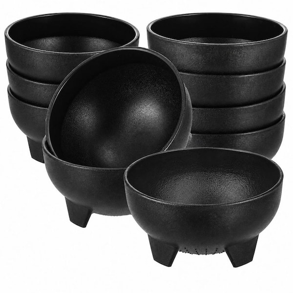 12-Pack Plastic Salsa Dipping Bowls 4.5 in. BPA-Free Guacamole Serving Dishes for Fiesta Party Halloween