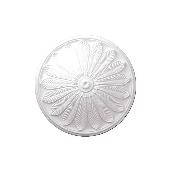 American Pro Decor 5-1/2 in. x 25-9/16 in. Long Leaves Polyurethane Medallion