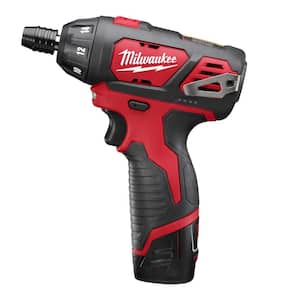 Milwaukee M12 12V Cordless 1/4" Hex Screwdriver Kit w/ 1.5Ah Battery & Charger