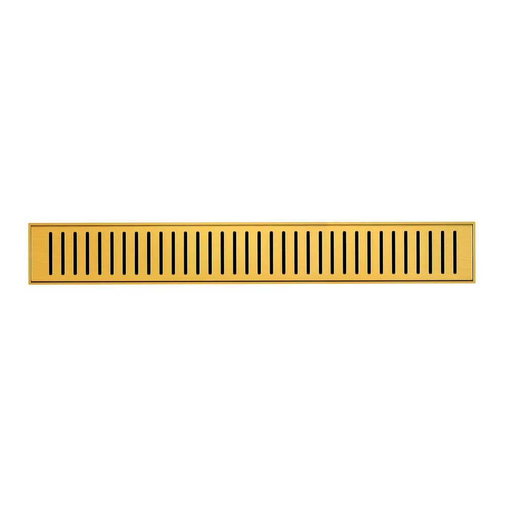 Voltaire 24 in. Stainless Steel Linear Shower Drain in Brushed Gold price history on PriceWatchPro