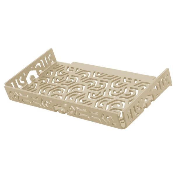 DURAL 1.2 in. TI-SHELF 7.87 in x 1.2 in Aluminum  Corner Shower Shelf in Sand