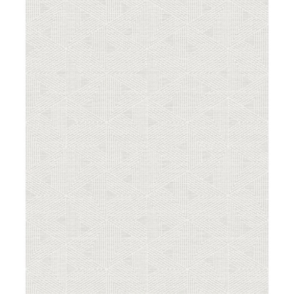 A-Street Prints Marici Light Grey Triangle Wallpaper Sample