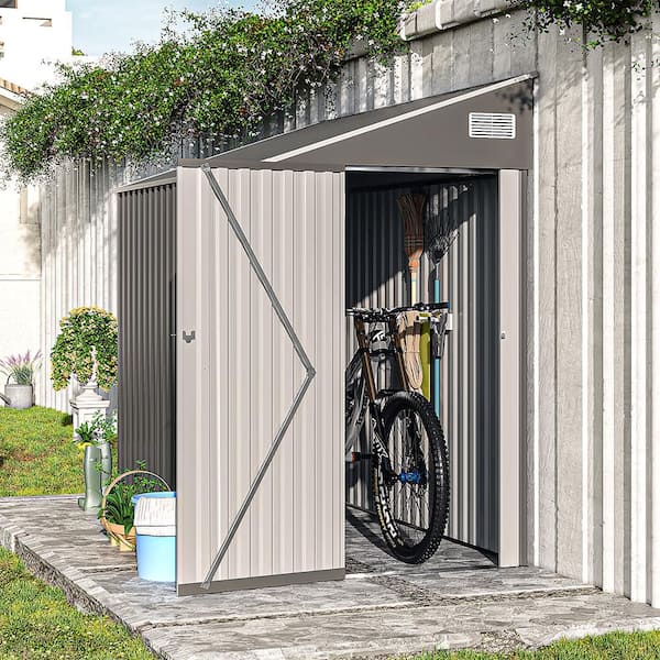 4 ft. W x 8 ft. D Metal Shed with Single Door (32 sq. ft.)