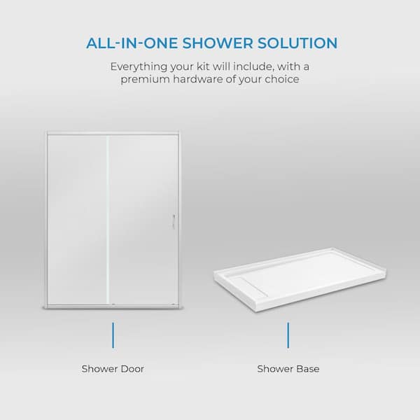 OVE Decors Breeze 60in. Lx36 in. Wx76 in. H Alcove Shower Kit w