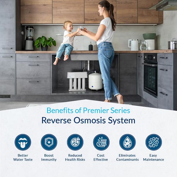 Premier Series Alkaline Remineralizing Reverse Osmosis Water Filtration System with Chrome Faucet Premier Series Alkaline Remineralizing Reverse Osmosis Water Filtration System with Chrome Faucet