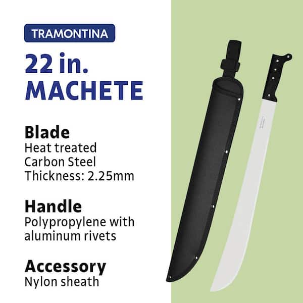 Tramontina 22 in. Machete with Carbon Steel Blade and Black