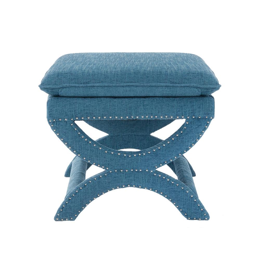 Home Decorators Collection Valencia 191/2 in. Vanity Stool in Northgate Peacock1587100100