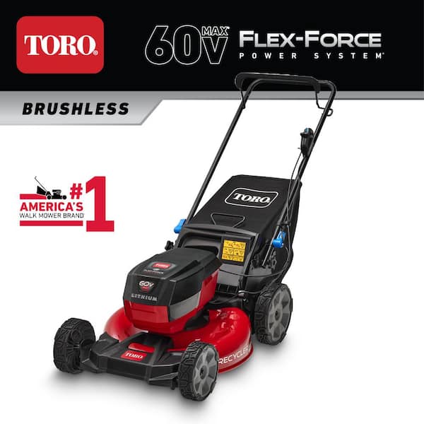 Toro 21 in. Recycler SmartStow 60-Volt Lithium-Ion Brushless Cordless Battery Walk Behind Push Lawn Mower (Bare Tool)
