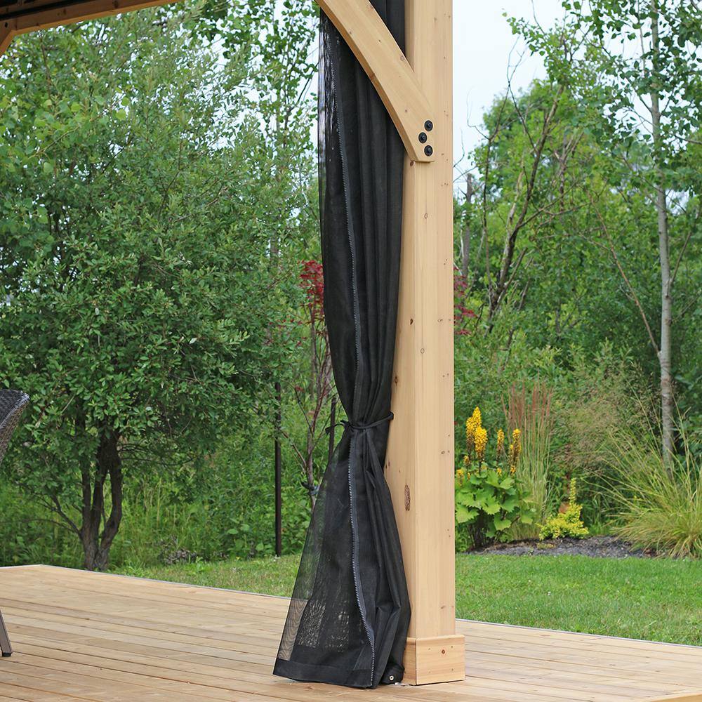 10' x 10' Black Mosquito Mesh Kit for Gazebo