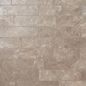 Palazzo Tortora Gray 3.93 in. x 15.74 in. Semi-Polished Porcelain Floor and Wall Tile (6.88 sq. ft./Case)