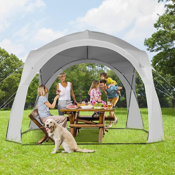 HONEY JOY Large Sun Shelter for 6-8 People UPF50+ Portable Beach Sunshade  Tent W/Carry Bag 16 Stakes 8 Wind Ropes TOPB006557 - The Home Depot