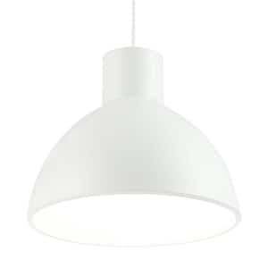 Nova 1-Light White Modern Pendant Light with White Shade