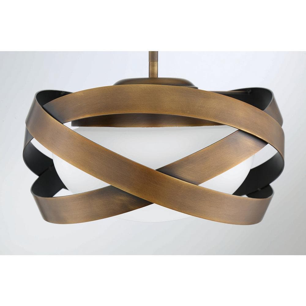 Orion Mini Black and Brass 1-Light LED Pendant