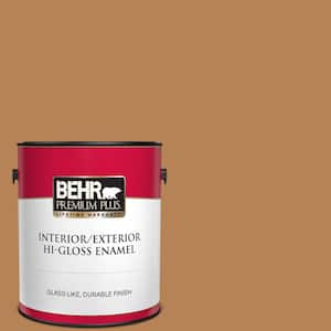 1 gal. #S250-5 Roasted Cashew Hi-Gloss Enamel Interior/Exterior Paint