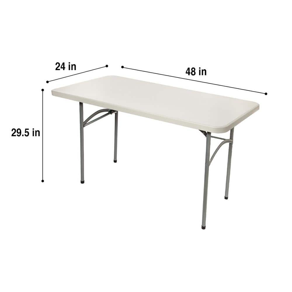 Baldwin 48'' Grey Plastic and Steel Folding Table