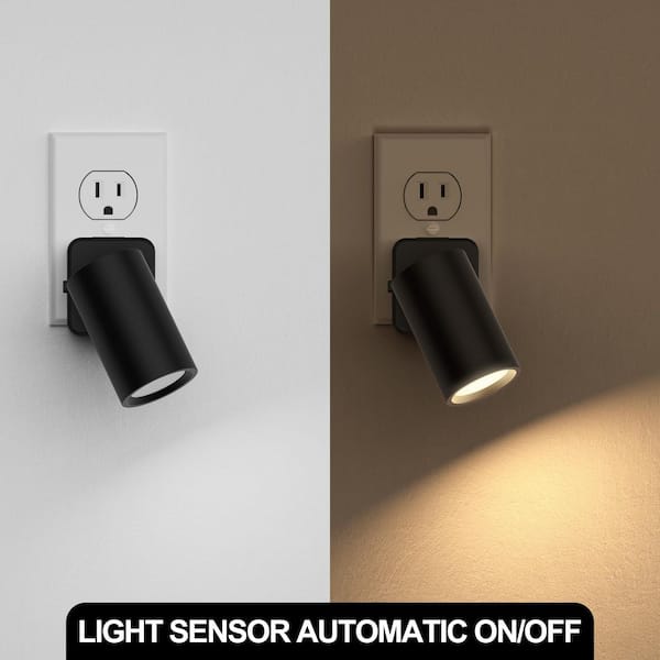 YANSUN LED Night Lights Plug into Wall, 2-Pack Indoor Dimmable