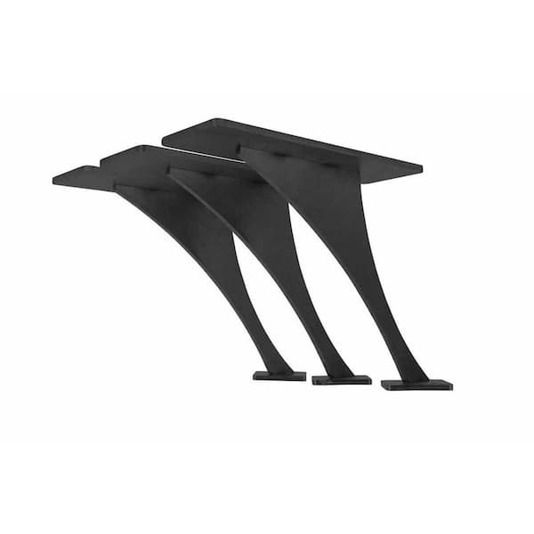 Hampton Bay 10 in. Black Steel Triumph Countertop Support Bracket