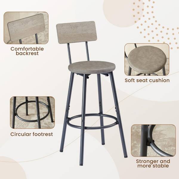 7-Piece Metal Outdoor Bistro Set Dining Table Set with 6 PU