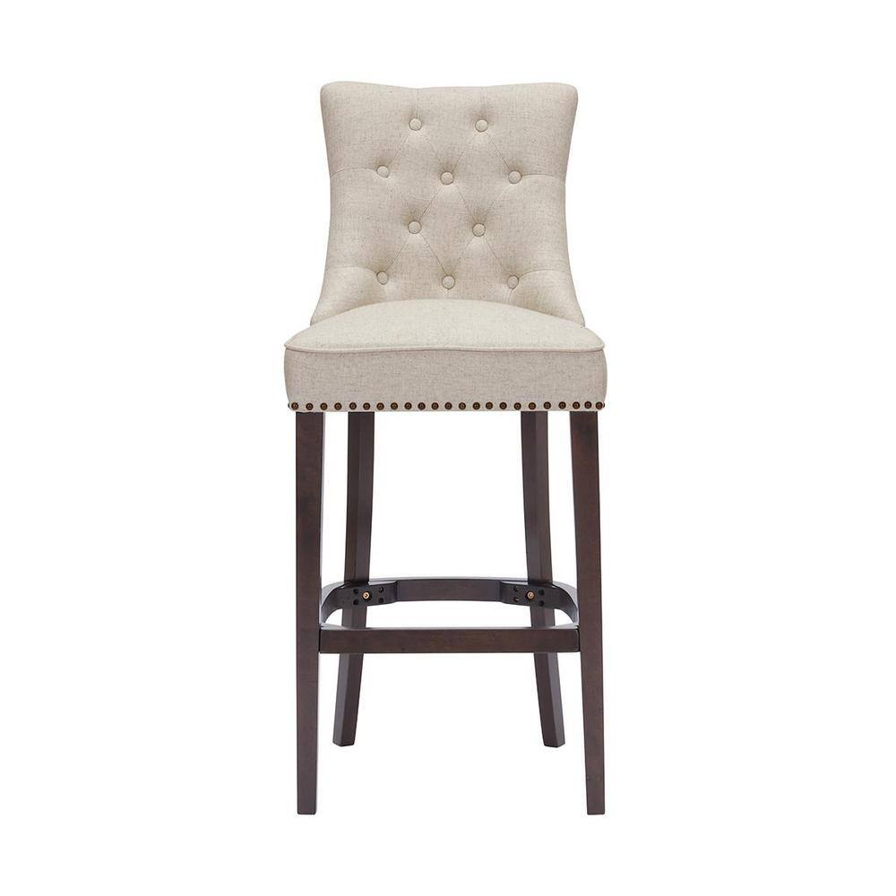 Home Decorators Collection Bardell, Leather Bar Stools Nailhead Trim
