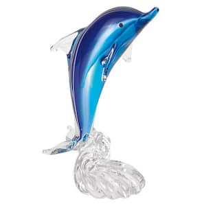 Glass Dolphin Decorative Sculpture