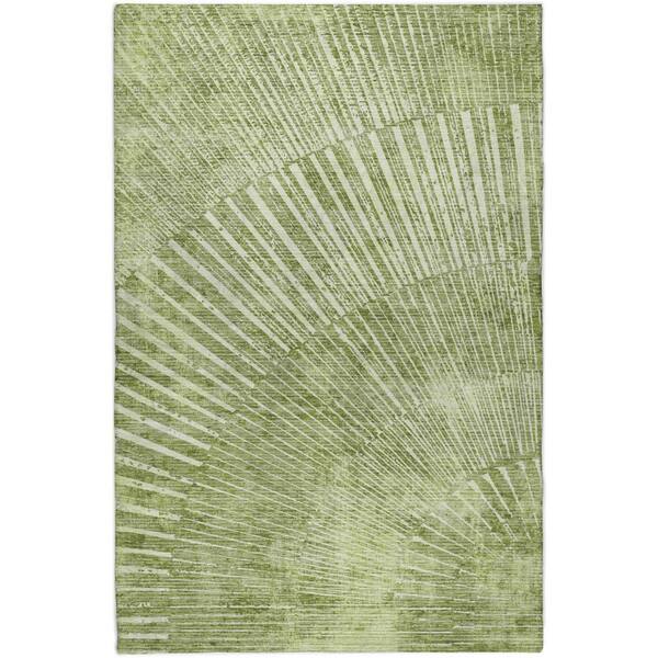 Dream Shag Premium Machine Washable Abstract ADS542 Sage 8 ft. x 10 ft. Area Rug