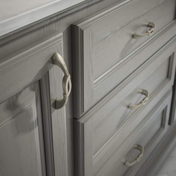 Southhampton Dual Mount 3 or 3-3/4 in. (76/96 mm) Traditional Satin Nickel Cabinet Drawer Pull
