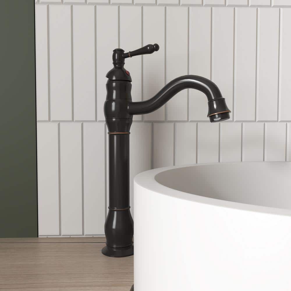 Oil Rubbed Bronze Single Handle Vessel Sink Faucet