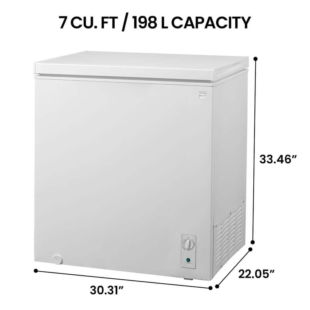 Compact White Convertible Refrigerator/Freezer with Stay-Open Lid