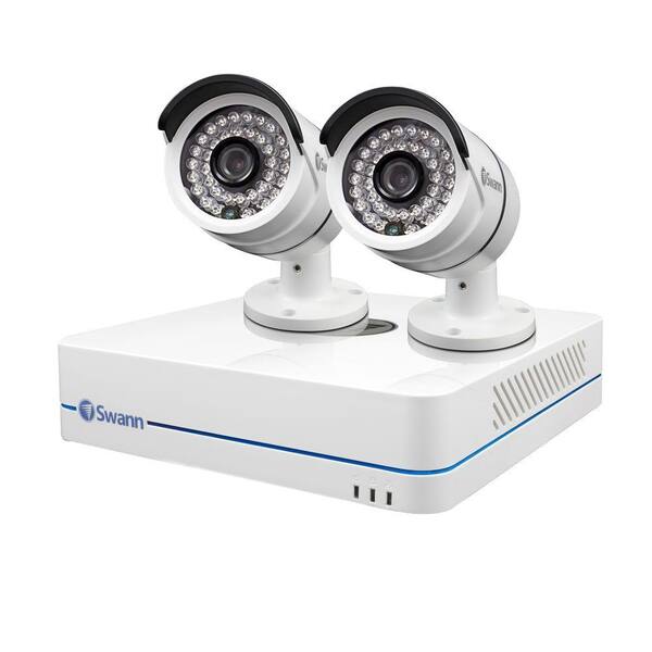 Swann 4-Channel Professional Security System 720p Network Video Recorder and 2 x HD Cameras