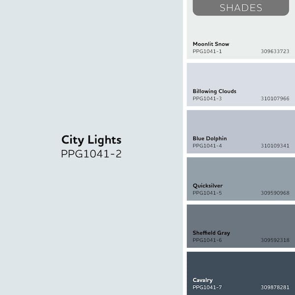 Glidden Diamond 1 gal. PPG1041-2 City Lights Satin Interior Paint