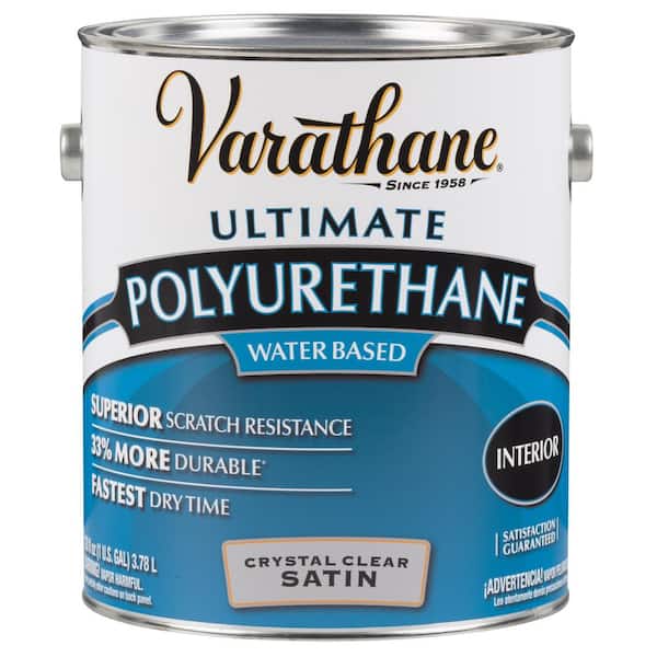 Varathane 1 Gal. Clear Satin Water-Based Interior Polyurethane (2-Pack)