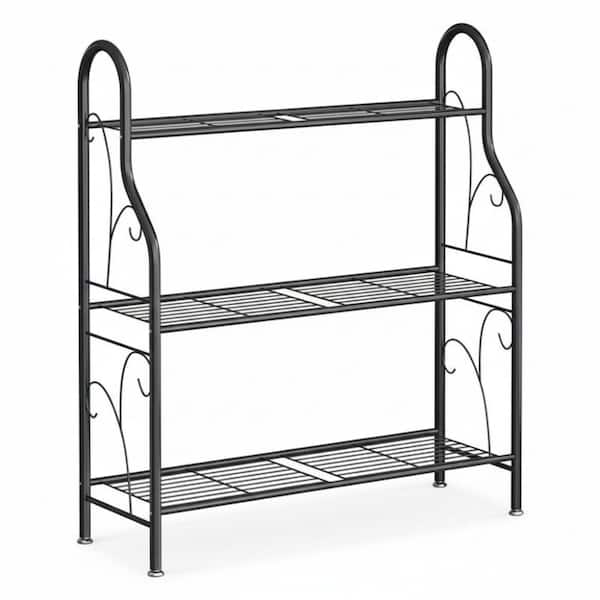 3 Tier Metal Corner Flower Plant Stand Multiple Holder (28.03 in
