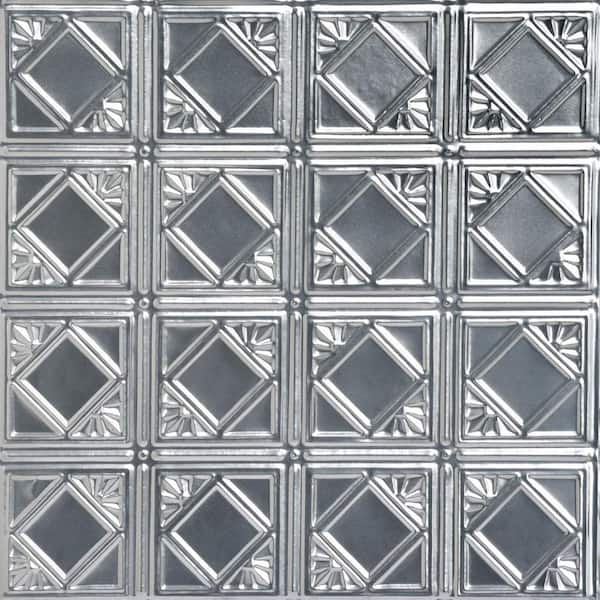 Carnivale Lacquered Steel 2 ft. x 2 ft. Decorative Nail Up Tin Ceiling Tile (24 sq. ft./case)