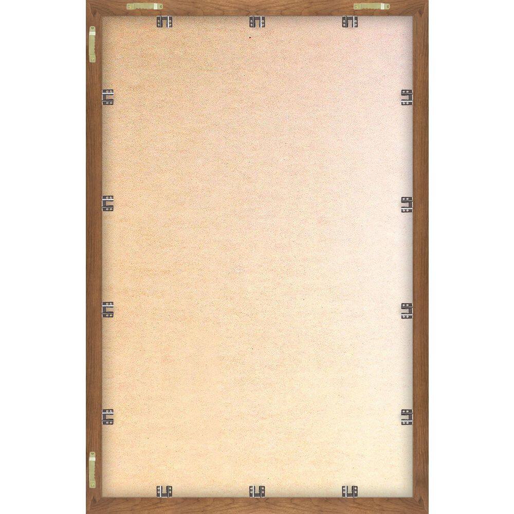 30" x 20" White Cotton Plant Framed Print