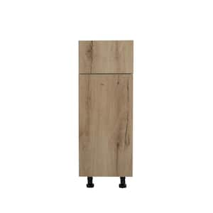 Radiance 12 in. W x 24 in. D x 34.50 in. H Ready to Assemble Slab Base Kitchen Cabinet in Light Oak