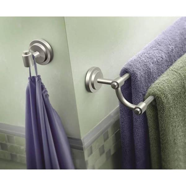 ISO Single Robe Hook in Spot Resist Brushed Nickel