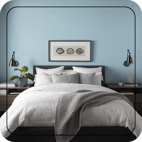 BEHR ULTRA 1 qt. #S470-3 Peaceful Blue Extra Durable Flat Interior