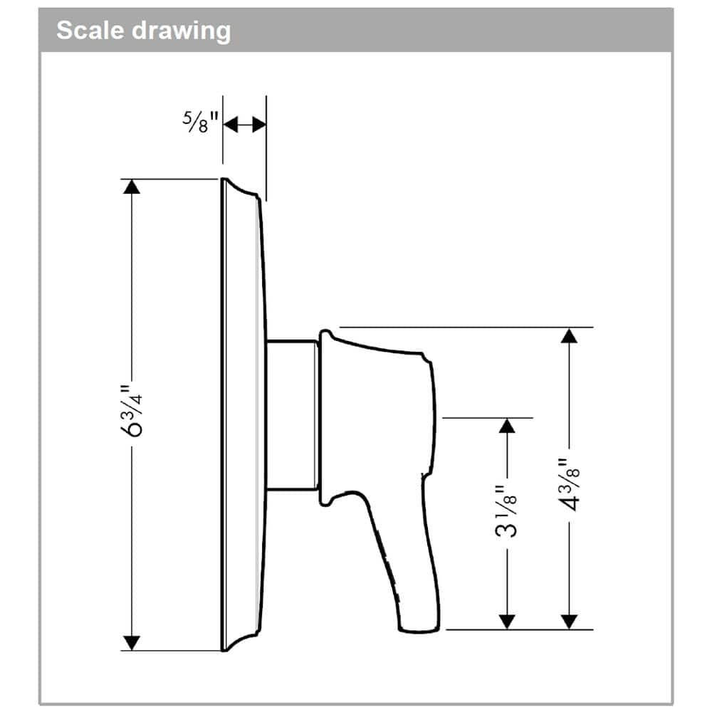 Modern Oil-Rubbed Polished Nickel Wall-Mounted Lever Shower Trim