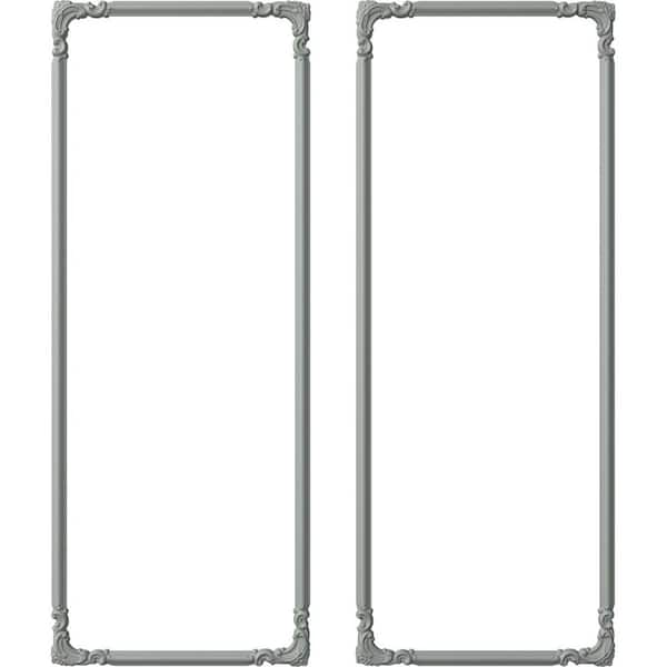 Ekena Millwork 28 in. W x 72 in. H Unfinished Polyurethane Ashford Panel Moulding Kit (Double Panel)