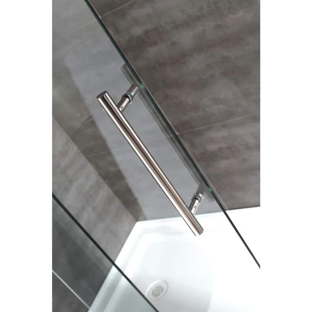 Langham 48'' Frameless Clear Tempered Glass Sliding Shower Door
