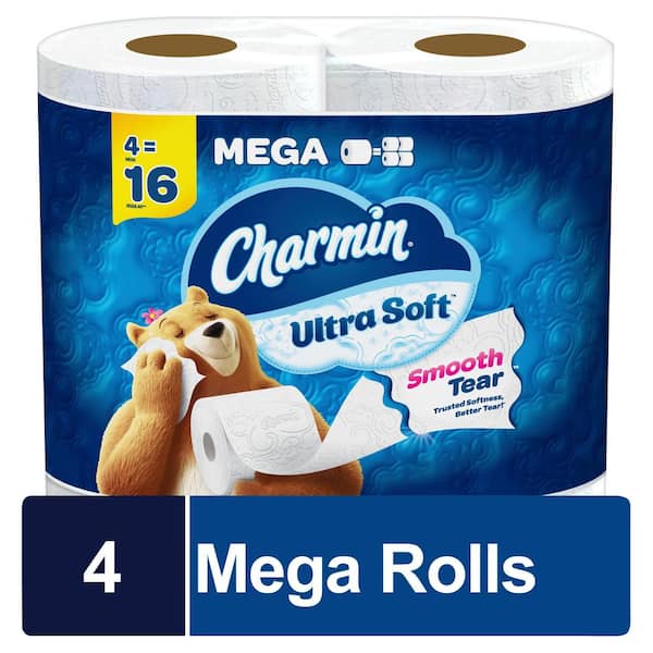 Charmin Ultra-Soft Smooth Tear Toilet Paper (224-Sheets Per Roll) (4-Mega Rolls)