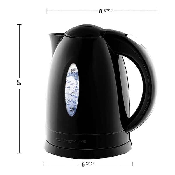 BLACK+DECKER Black 7-Cup Corded Electric Kettle in the Water Boilers &  Kettles department at